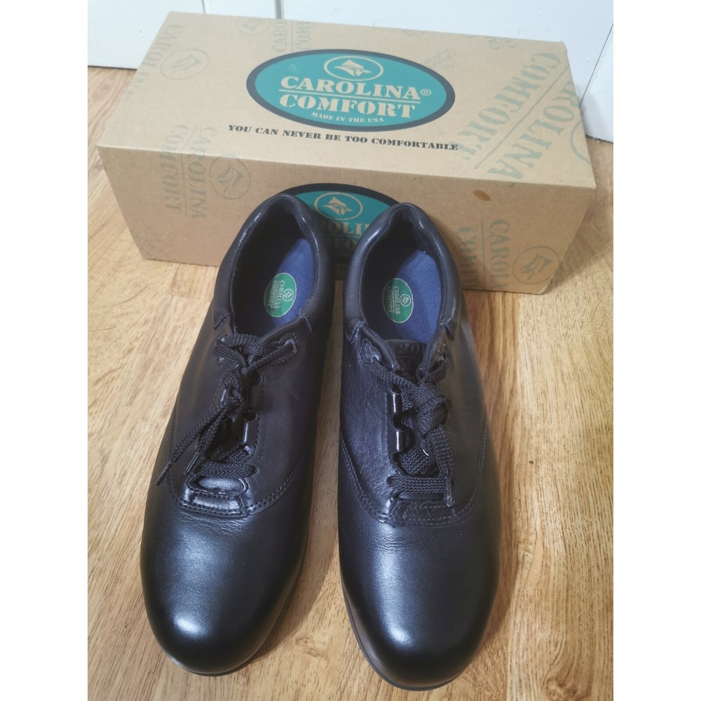 Carolina Black Leather Safety ESD Steel Toe Work Shoes Womens Size 10 Wide